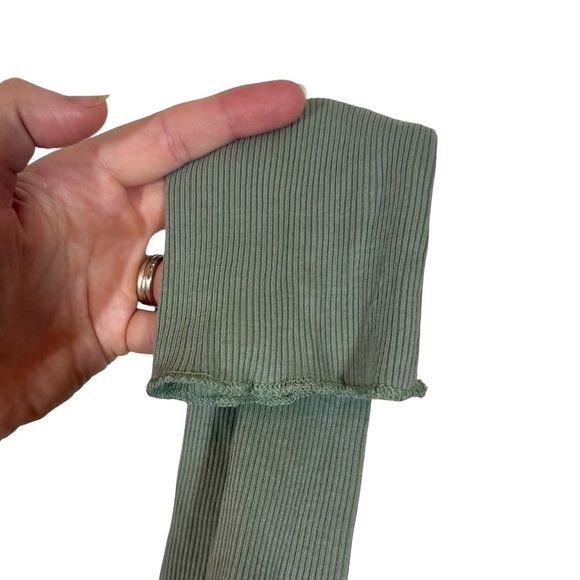 Maria Stanley Pierce Cropped Ribbed Long Sleeve Top in Celadon- Still Selling - Picture 12 of 13